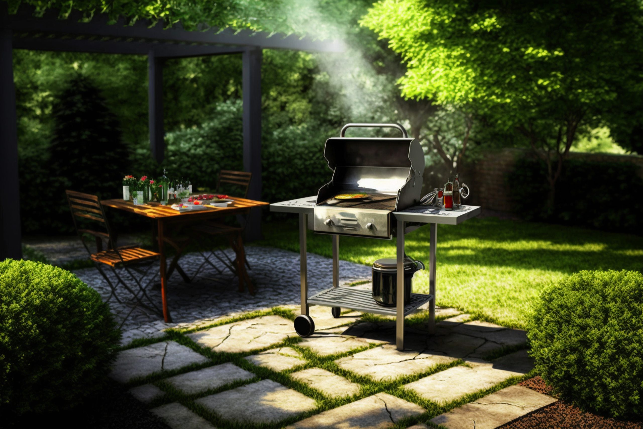 garden space table with grill scaled